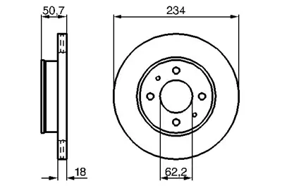 BOSCH 0986479264 Fren Dıskı Ön 5171202551