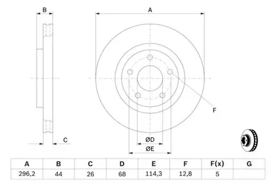 BOSCH 0986479358 Fren Dıskı Ön 40206/JD00A