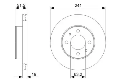 BOSCH 0986479377 Fren Dıskı Ön 5171225061