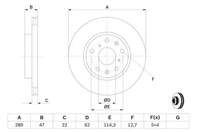 BOSCH 0986479403 Fren Dıskı Ön 55311/79J03