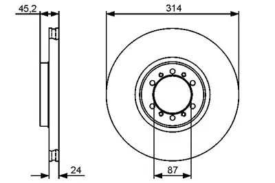 BOSCH 0986479469 Fren Dıskı Ön MB699716