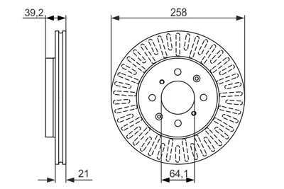 BOSCH 0986479594 Fren Dıskı Ön 45251/SAA/G50