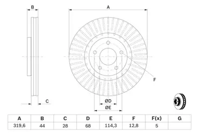 BOSCH 0986479679 Fren Dıskı Ön 40206/ET01A