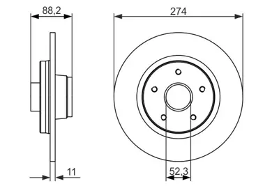 BOSCH 0986479695 Fren Dıskı Arka 432025057R