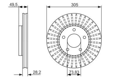 BOSCH 0986479698 Frendıskıon3052826mmhavakanallıkaplamalıyuksekkarb JAG/C2C25336