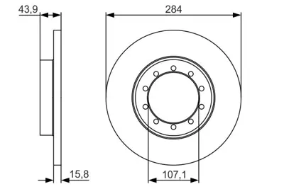 BOSCH 0986479A34 Fren Dıskı Arka 8C1V/2A315/AA