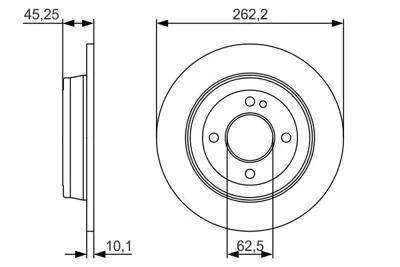 BOSCH 0986479A44 Fren Dıskı Arka 584110U300