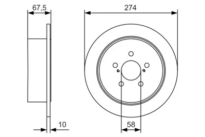 BOSCH 0986479A82 Fren Dıskı Arka 26700/AG000