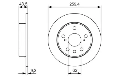 BOSCH 0986479C44 Fren Dıskı Arka 55611/61M00
