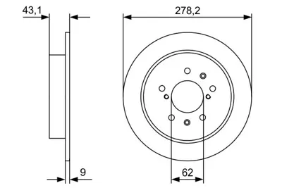 BOSCH 0986479D34 Fren Dıskı Arka 55611/80J01