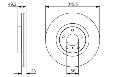 BOSCH 0986479R22 Fren Dıskı Ön 40206/EG000