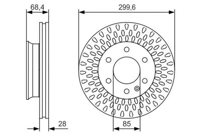 BOSCH 0986479R78 Fren Dıskı Ön A9064210012
