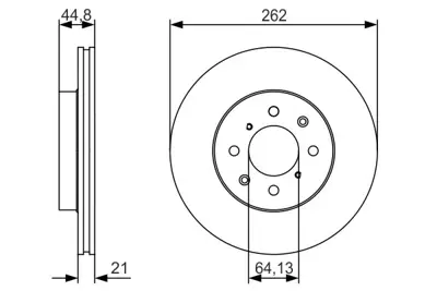 BOSCH 0986479R80 Fren Dıskı Ön 45251/SK7/J00