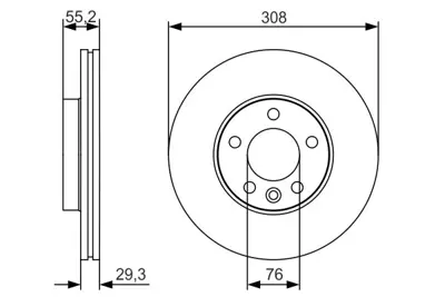 BOSCH 0986479R84 Fren Dıskı Ön 7H0615301D