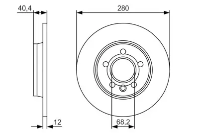 BOSCH 0986479R91 Fren Dıskı Arka 7D0615601