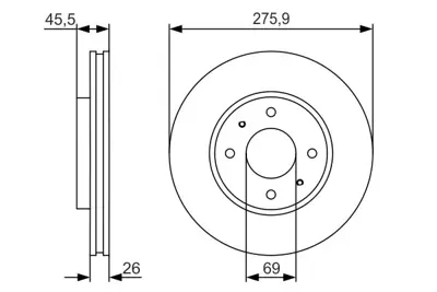 BOSCH 0986479R94 Fren Dıskı Ön MR527825
