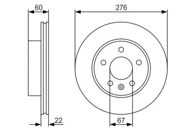 BOSCH 0986479R95 Fren Dıskı Ön A6384210112