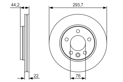 BOSCH 0986479S06 Fren Dıskı Arka 7H0615601B