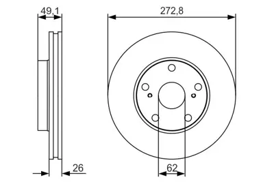 BOSCH 0986479S16 Fren Dıskı Ön 43512/12690