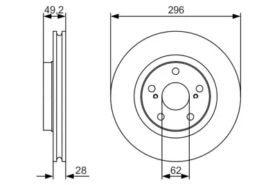 BOSCH 0986479S22 Fren Dıskı Ön 43512/42050
