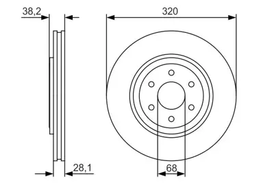 BOSCH 0986479S35 Fren Dıskı Ön 40206/EB320