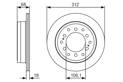 BOSCH 0986479S36 Fren Dıskı Arka 42431/60200