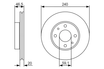 BOSCH 0986479S74 Fren Dıskı Ön 46419204