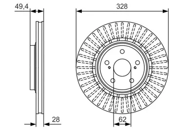 BOSCH 0986479T00 Fren Dıskı Ön 43512/48110