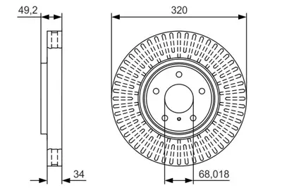 BOSCH 0986479T32 Fren Dıskı Ön 40206/CL70A