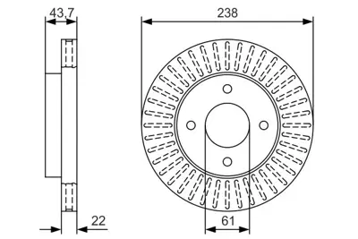 BOSCH 0986479T42 Fren Dıskı Ön 40206/AX000