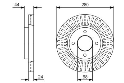 BOSCH 0986479U62 Fren Dıskı Ön 40206/EM10A