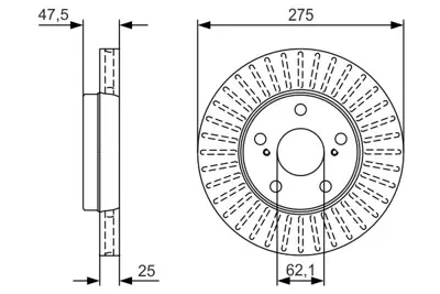BOSCH 0986479U79 Fren Dıskı Ön 43512/22220