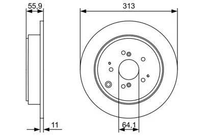 BOSCH 0986479W23 Fren Dıskı Arka 42510/S3V/A01