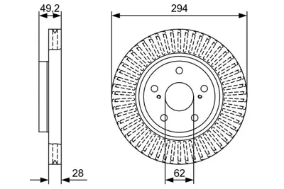 BOSCH 0986479W40 Fren Dıskı Ön 43512/42050