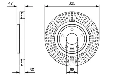 BOSCH 0986479W52 Fren Dıskı Ön CB5Z1125A