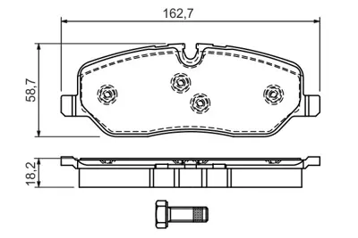 BOSCH 0986494147 Fren Balatası Ön SFP500010
