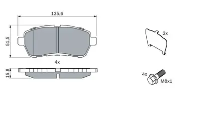 BOSCH 0986494195 Fren Balatası Ön ME8V5J/2K021/AB
