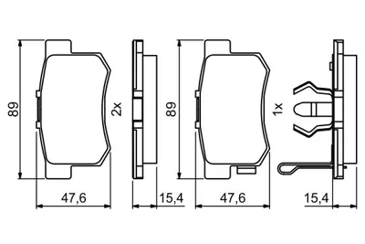 BOSCH 0986494233 Fren Balatası Arka 43022/S9A/E00