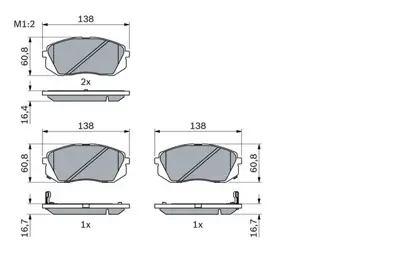 BOSCH 0986494422 Fren Balatası Ön 581012SA50/581013ZA10/58101B2A60/58101D7A50