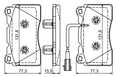 BOSCH 0986494539 Fren Balatası Ön 77365490