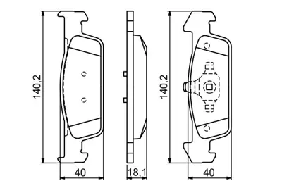 BOSCH 0986494697 Fren Balatası Ön 410609646R