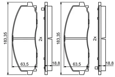 BOSCH 0986494769 Fren Balatası Ön 68144163AA