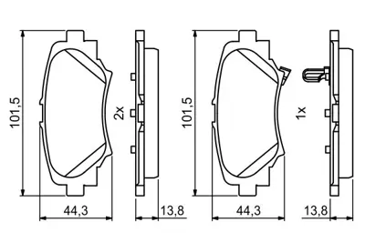 BOSCH 0986494803 Fren Balatası Arka B4Y0/26/48ZB