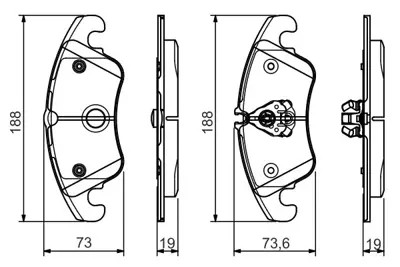 BOSCH 0986495110 Fren Balatası Ön 8K0698151D