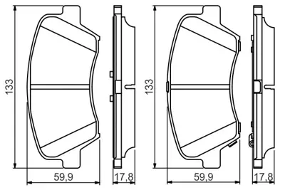 BOSCH 0986495343 Fren Balatası Ön 58101A6A20