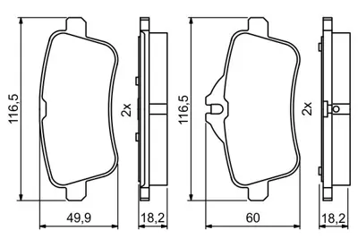 BOSCH 0986495403 Fren Balatası Arka A0074209020