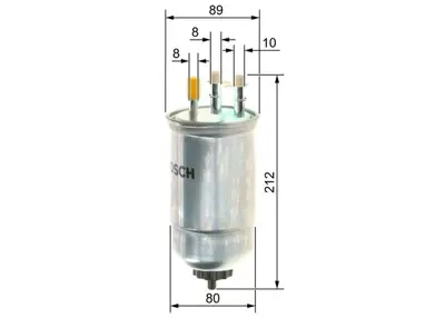 BOSCH 09864B2004 Yakıt Fıltresı 164002137R