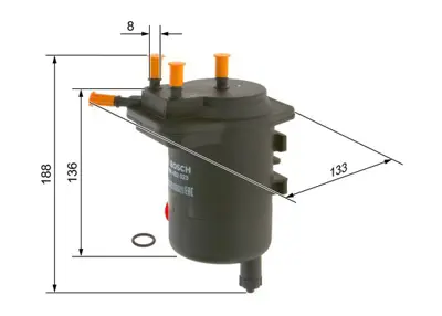 BOSCH 09864B2023 Yakıt Fıltresı 7701061576