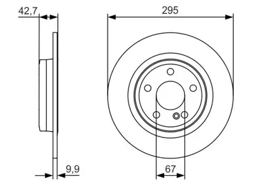 BOSCH 0986479A04 Fren Dıskı Arka A2464230112