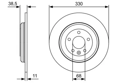 BOSCH 0986479W01 Fren Dıskı Arka 5F9Z/2C026/BA